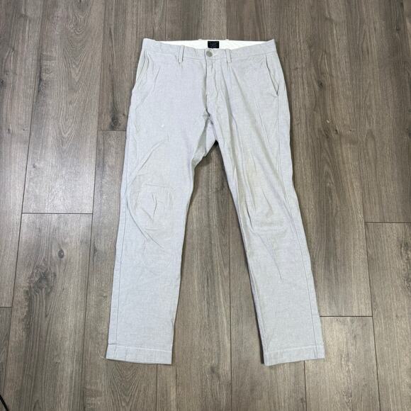 J Crew 484 Slim Fit Stretch Chambray Workwear Pants US Men's 30X30 New - Picture 2 of 8